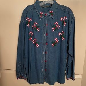 Candy Cane Christmas Shirt 2X